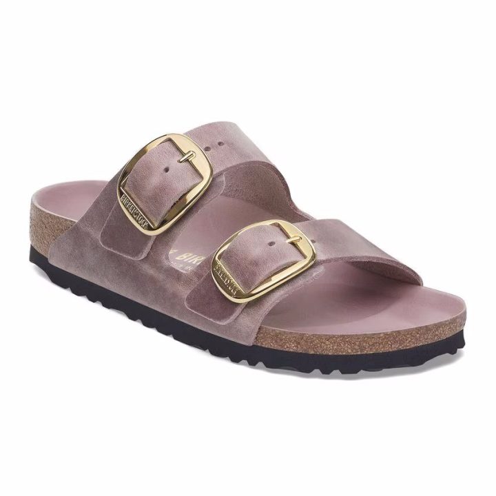 BIRKENSTOCK LEATHER ARIZONA BIG BUCKLE LEOI LAVENTER HEX (1029267) NARROW