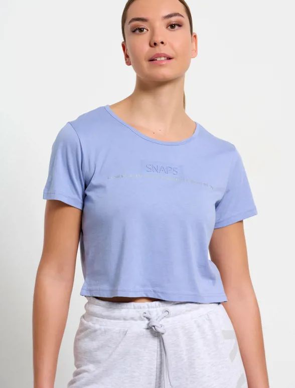 BODYTALK SNAPS CROPPED T-SHIRT (1231-903620-00446)