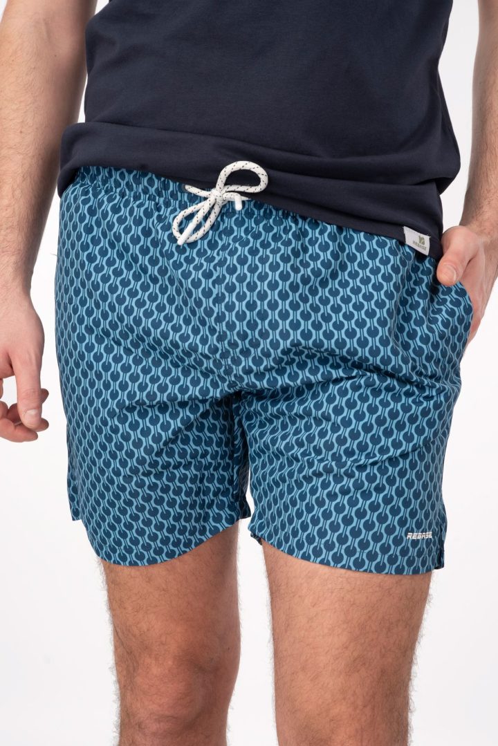REBASE Swim Shorts AOP (241-RMTS-806 NAVY COMBO)