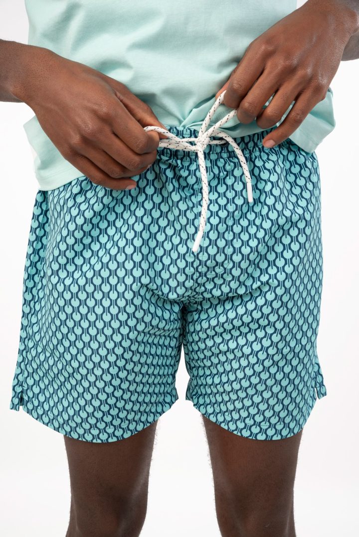 REBASE Swim Shorts AOP (241-RMTS-806 TEAL COMBO)