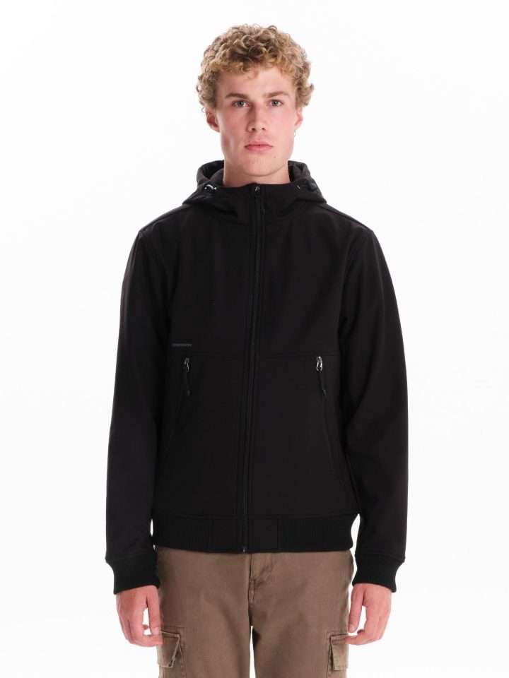 EMERSON HOODED BOMBER JACKET (242.EM11.65 BLACK)