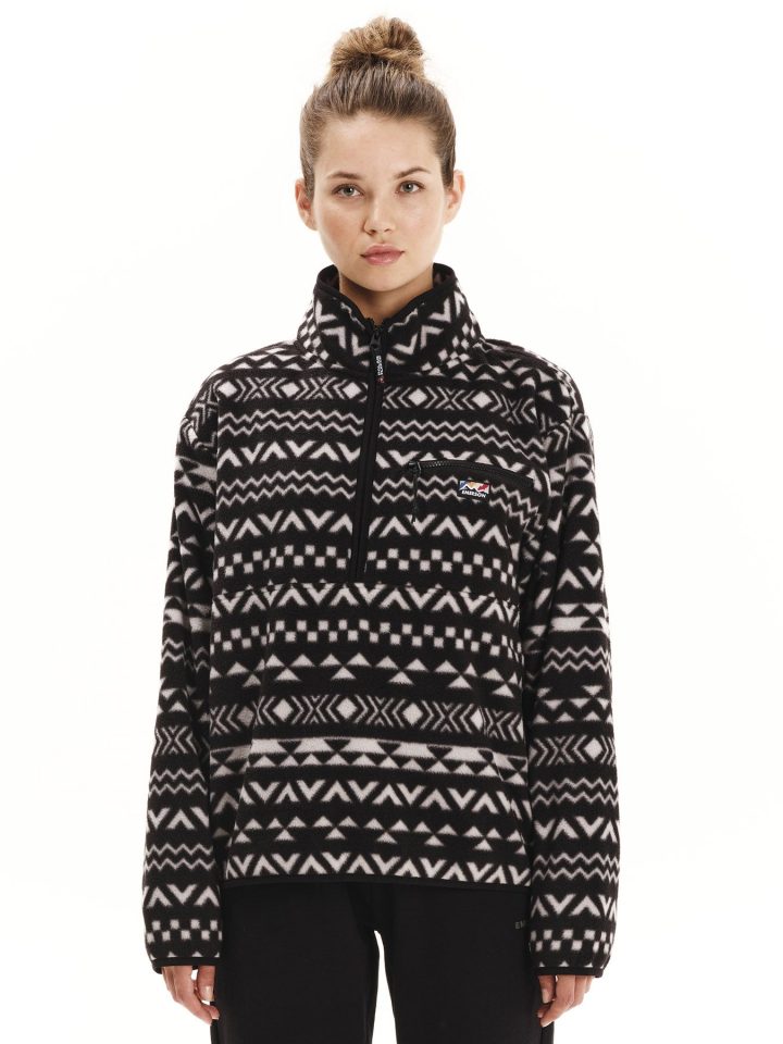 EMERSON WMNS HALF ZIP FLEECE (252.EW28.141-PR541 BLACK)