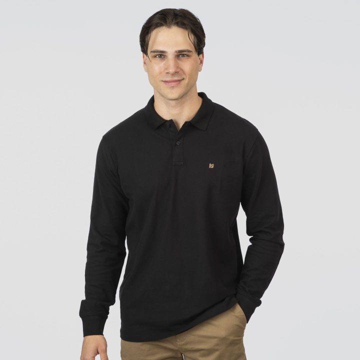 REBASE POLO PIQUET (252-RPS-3055-080 PURE BLACK)