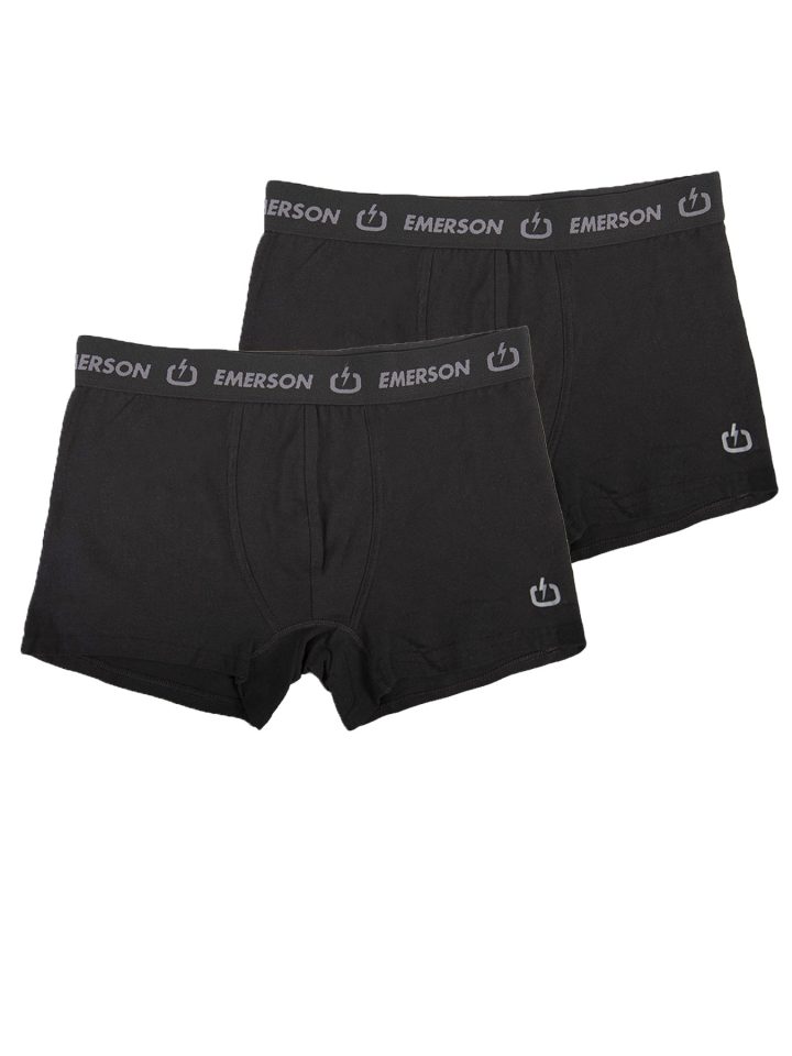 EMERSON MENS BOXER 2PACK (211.EM06.06 BLACK)