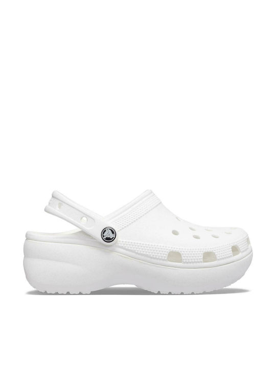 CROCS CLASSIC PLATFORM CLOG (206750-100) WHITE
