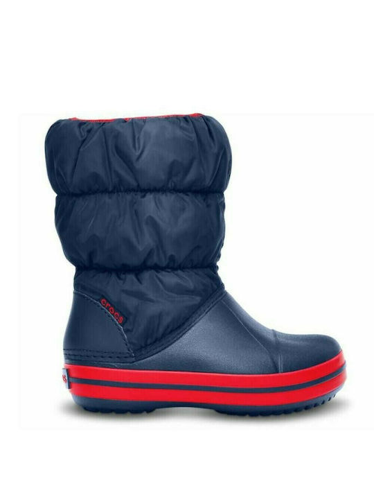 CROCS WINTER PUFF BOOT (14613-485) NAVY/RED