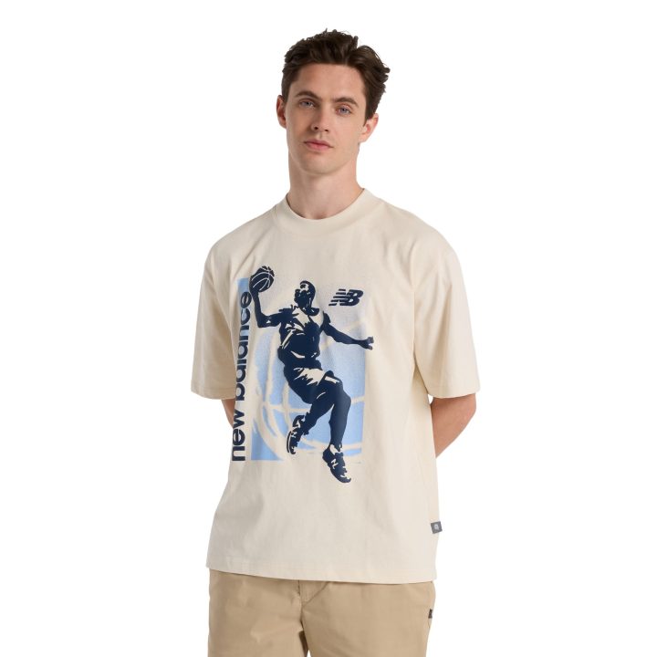 NEW BALANCE HOOPS GRAPHIC VINTAGE TEE (MT51605LIN)