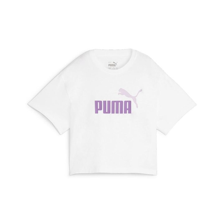 PUMA GIRLS LOGO CROP TEE (845346-73)