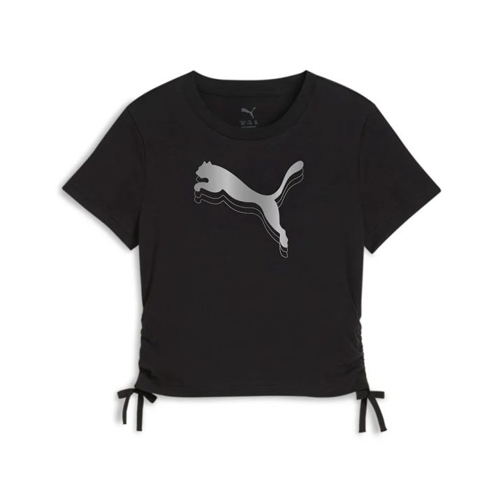 PUMA ESS METALLIC KNOTTED TEE GIRLS (686419-01)