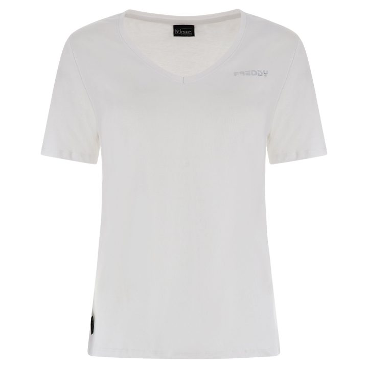 FREDDY V-neck t-shirt (S3WBCT2-W) WHITE