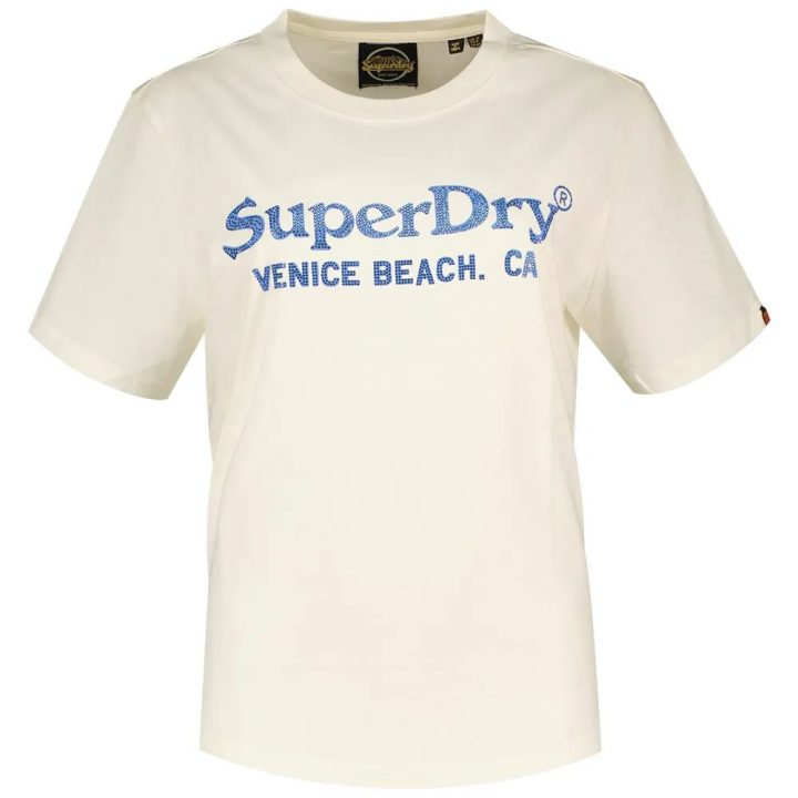 SUPERDRY TUR VENUE METALLIC TEE (W1011617B-1KZ)