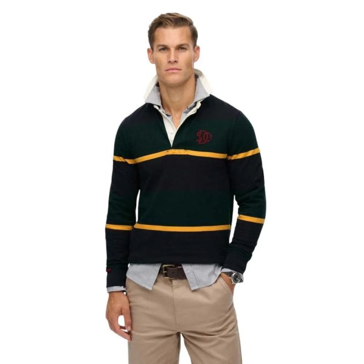 SUPERDRY VINTAGE ATHL STRIPE RUGBY TEE (M6010909A-3SP)