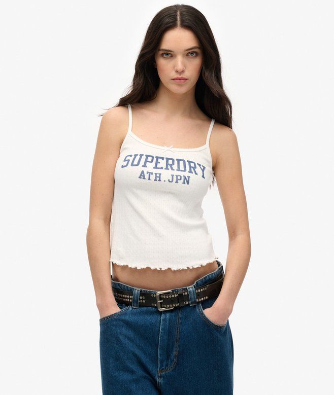 SUPERDRY ATH ESS GRAPHIC POINTELE CAMI TEE (W6012038A-71D)