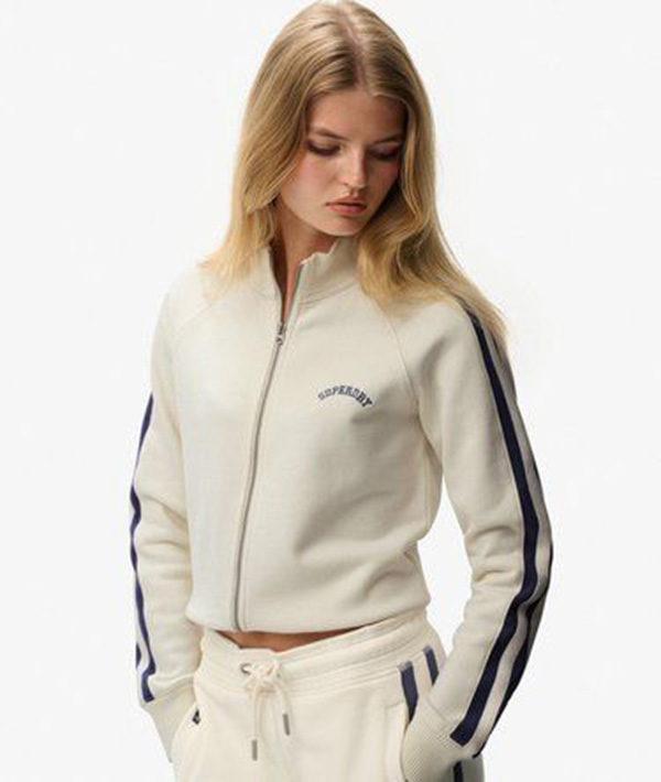 SUPERDRY ESS LOGO ZIP TRACK TOP (W2012551A-8ML)