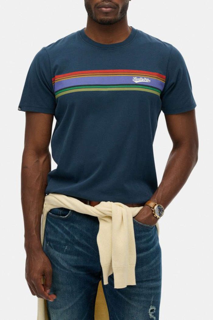SUPERDRY OUTDOOR STRIPE LOGO RLXD TEE (M1012356A-JUA)