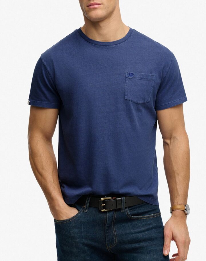 SUPERDRY COTTON CLASSIC LINEN POCKET TEE (M1012371A-K3Z)