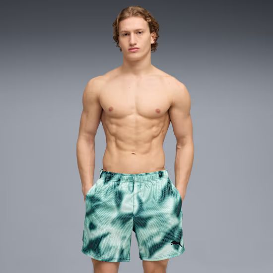 PUMA PRINTED RASTERIZED MID SWIMMSHORT (947515-01)