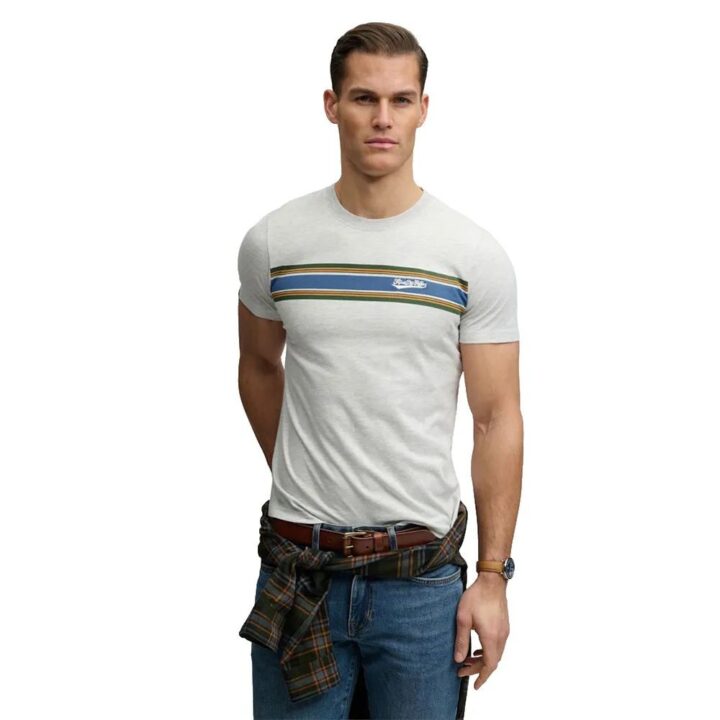 SUPERDRY OUTDOOR STRIPE LOGO RLXD TEE (M1012356A-5WB)